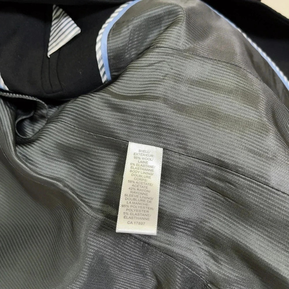 BANANA REPUBLIC | WOOL  BLEND BLACK BLAZER - Picture 11 of 15